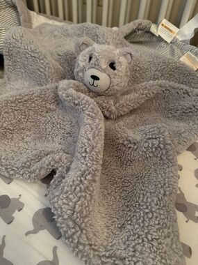 UGG Gray Bear Lovey Plush Security Blanket